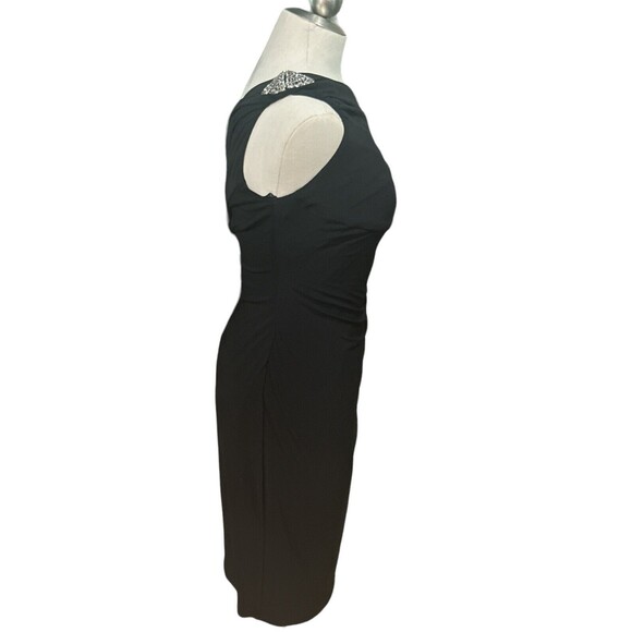Lauren Ralph‎ Lauren Black One Shoulder Draped Evening Gown Dress Size - Picture 3 of 6